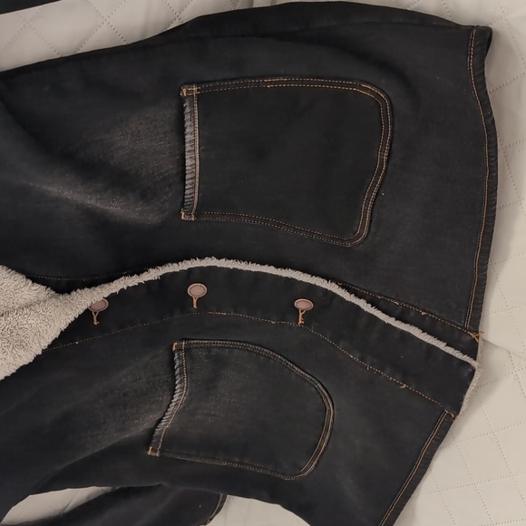 DG2 Black/ Cream Women's Sherpa Coat,Black Wash Size L. - Picture 4 of 11